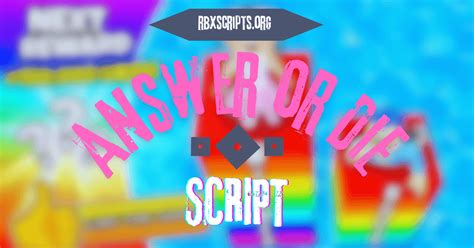 answer or die script.